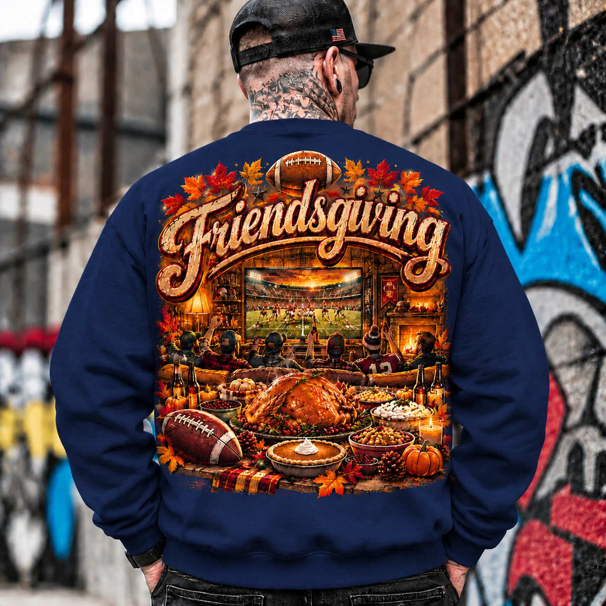Friendsgiving Football Feast Tee