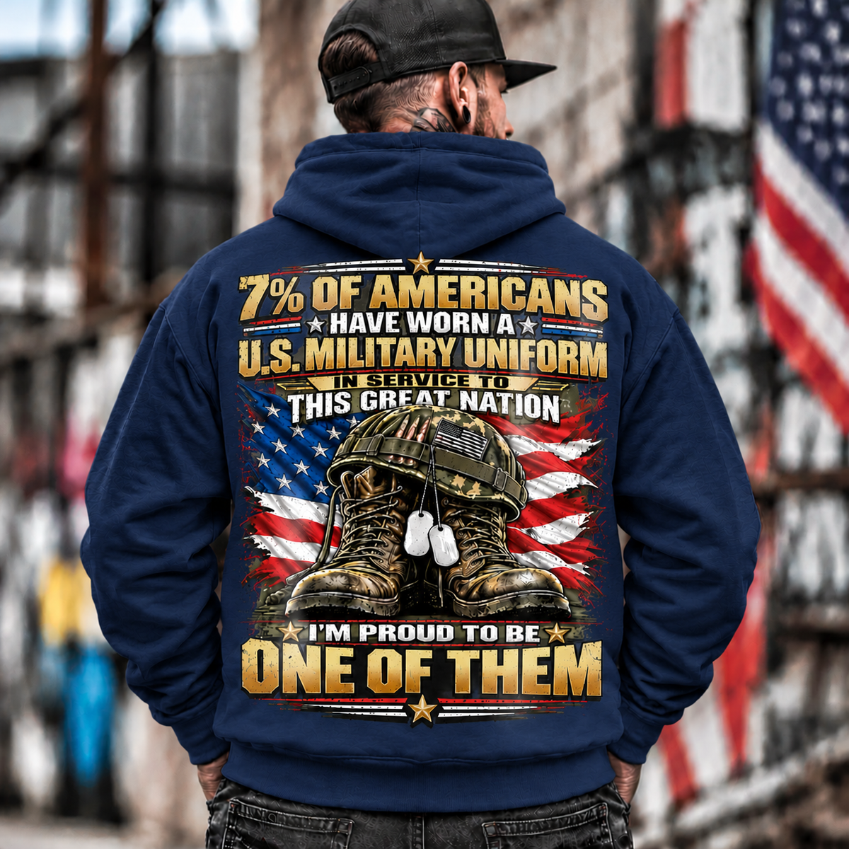 Proud American Patriotic Graphic Sweatshirt