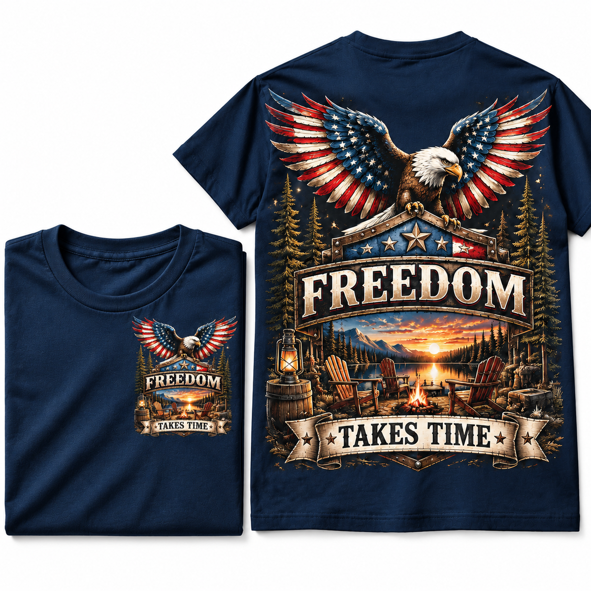 Patriotic Eagle Freedom Graphic Tee