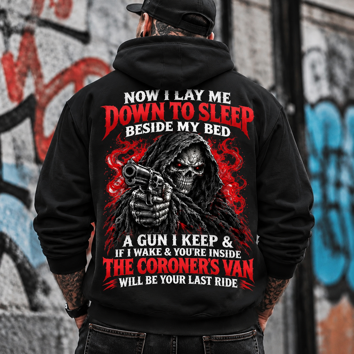 Grim Reaper Skull Hoodie,