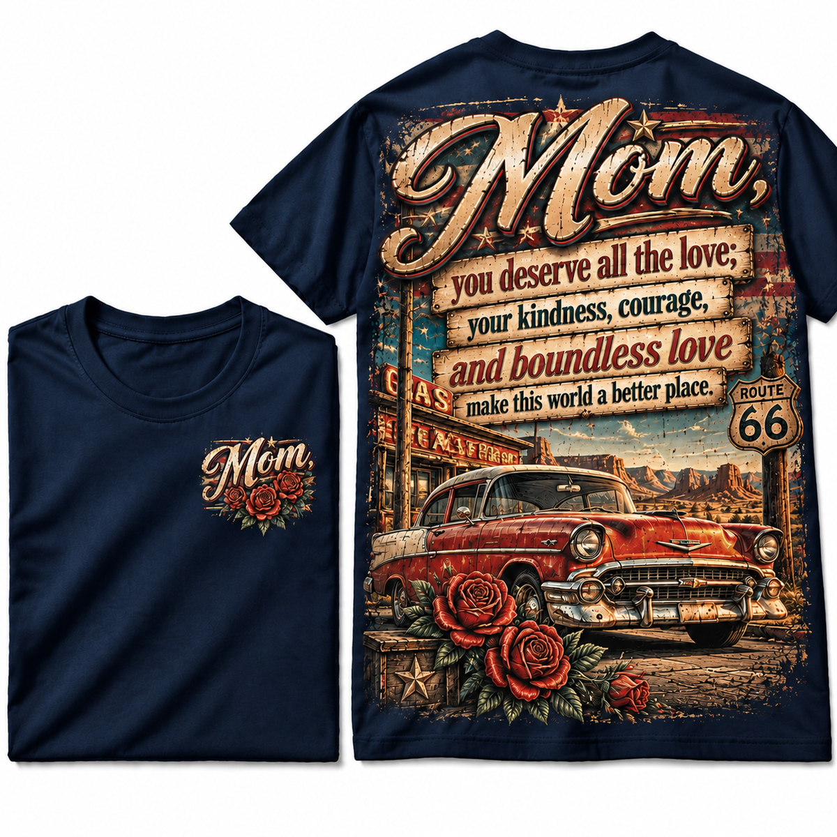 Vintage Mom Love Route 66 Tee