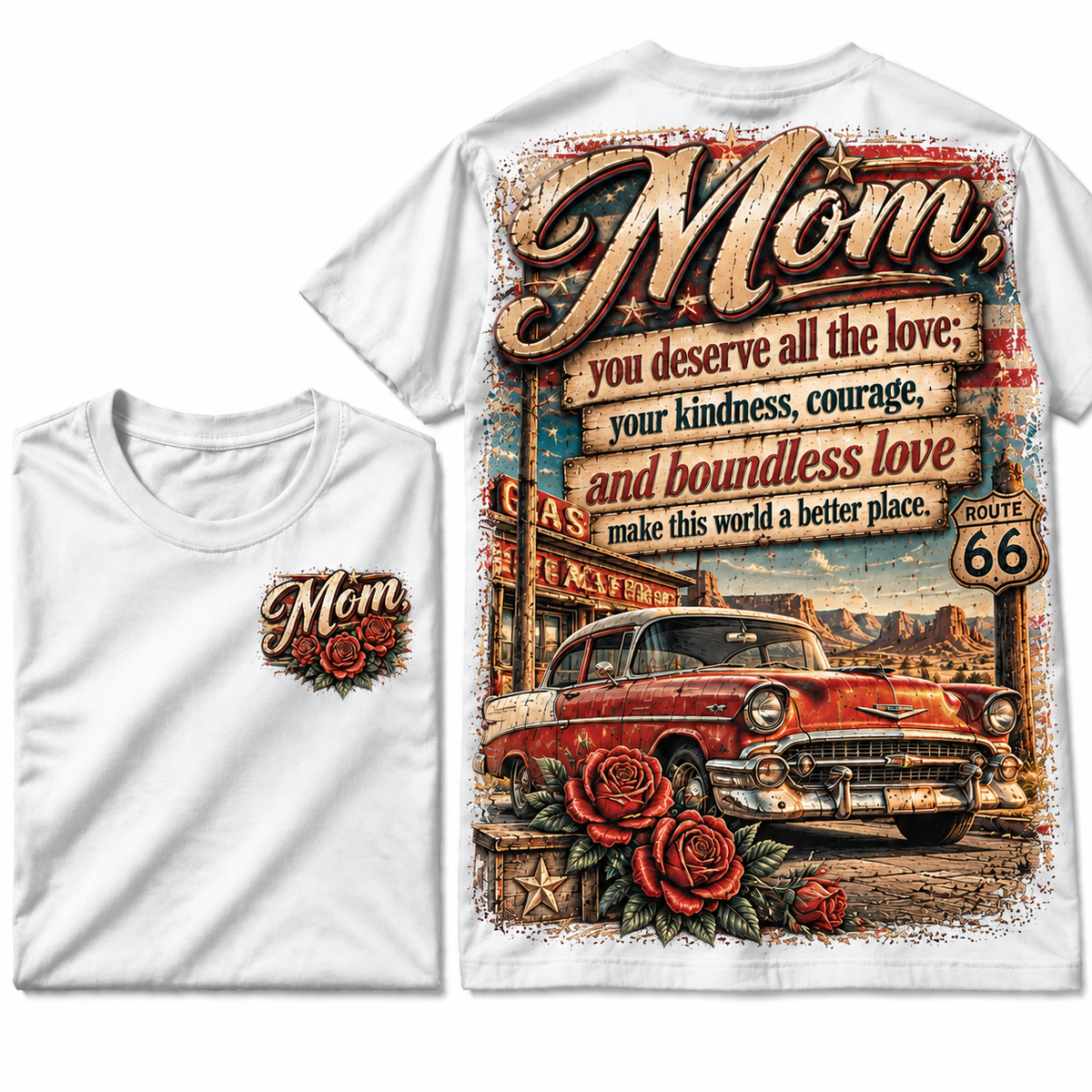 Vintage Mom Love Route 66 Tee