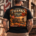 Give Thanks Graphic , Vintage Fall Family Design,