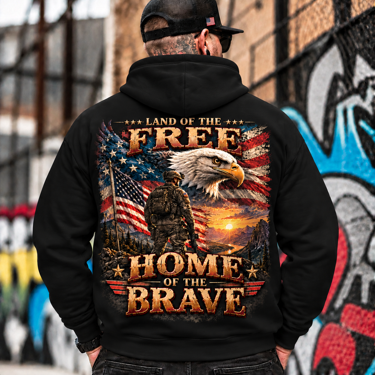 Land of the Free Patriotic Eagle