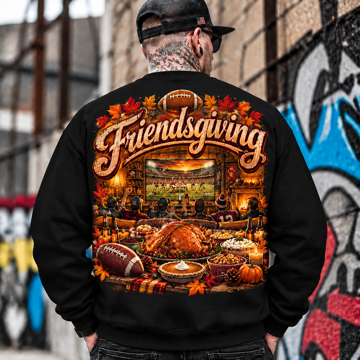 Friendsgiving Football Feast Tee