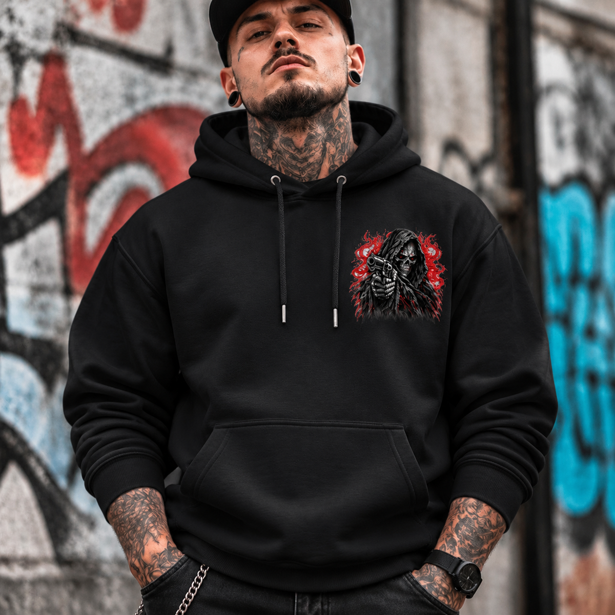 Grim Reaper Skull Hoodie,