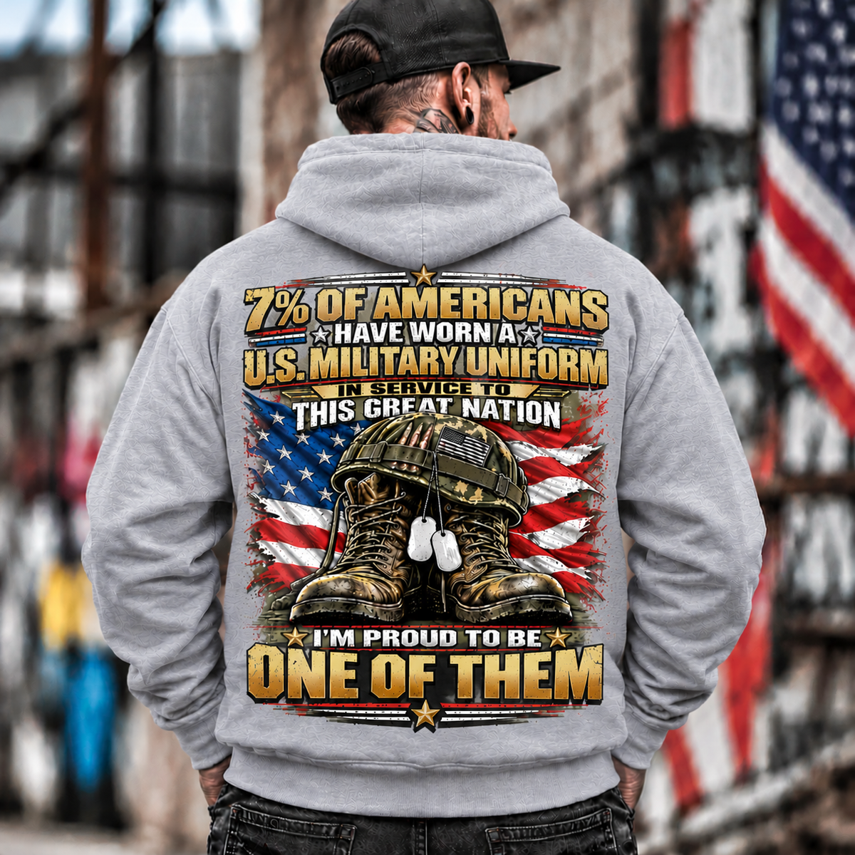 Proud American Patriotic Graphic Sweatshirt