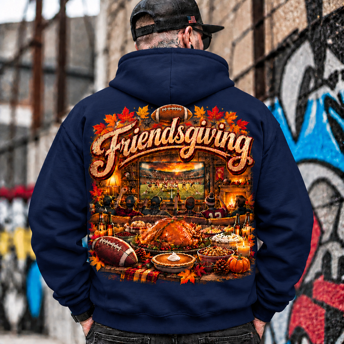 Friendsgiving Football Feast Tee