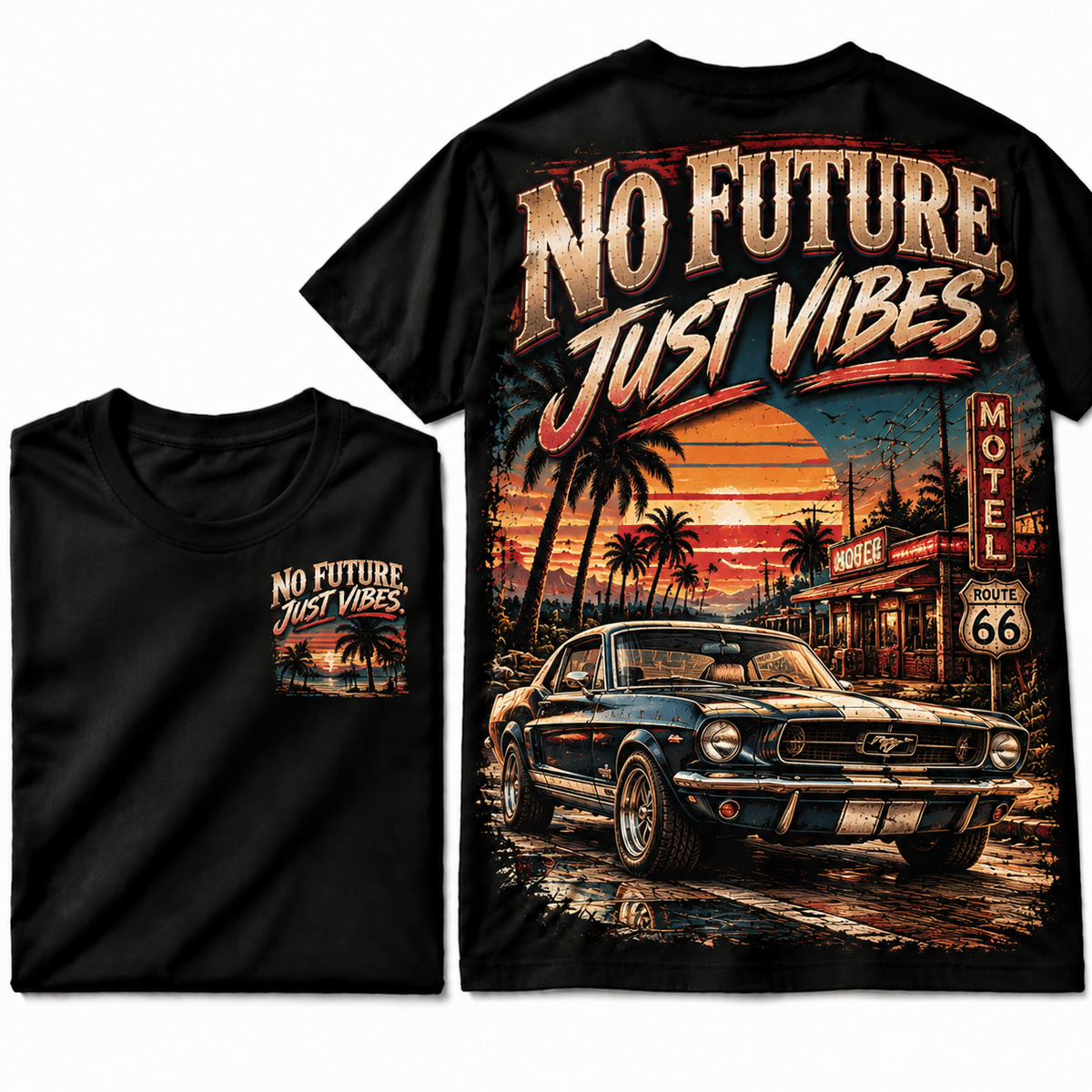 Route 66 Vintage Muscle Car Tee