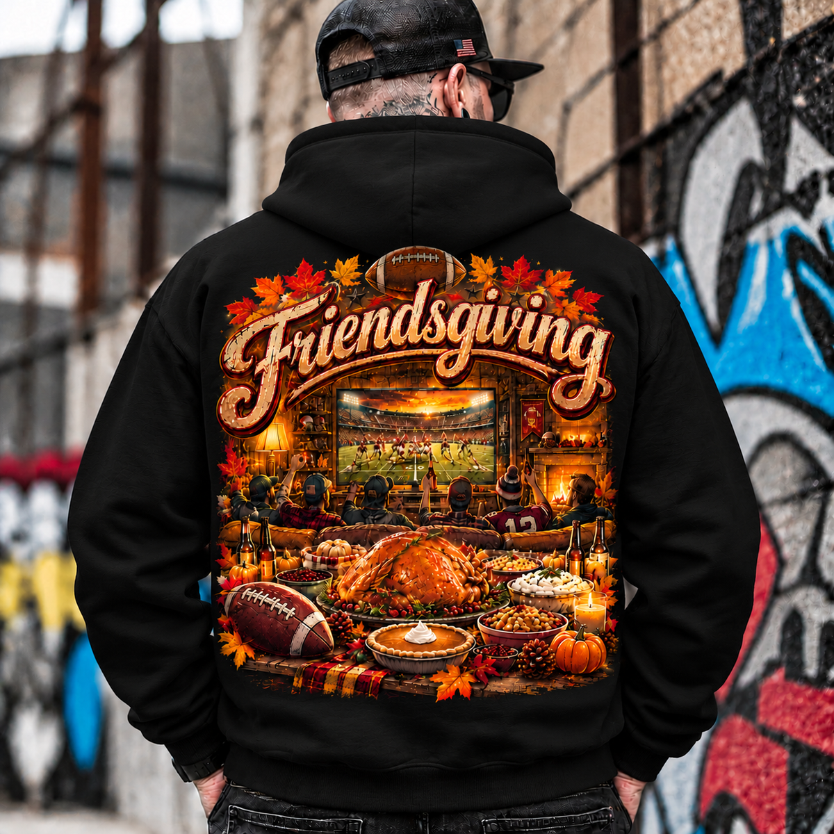Friendsgiving Football Feast Tee