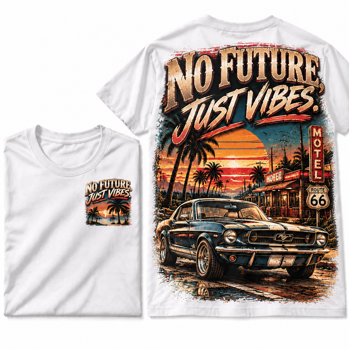 Route 66 Vintage Muscle Car Tee