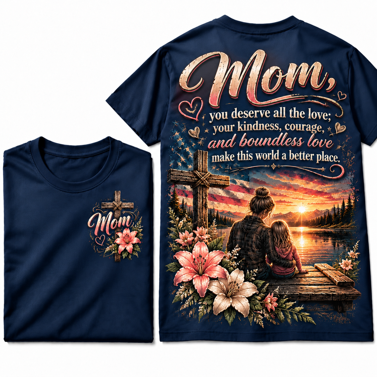 Mom's Love Vintage Graphic Tee