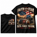 Faith Family Football Graphic Tee