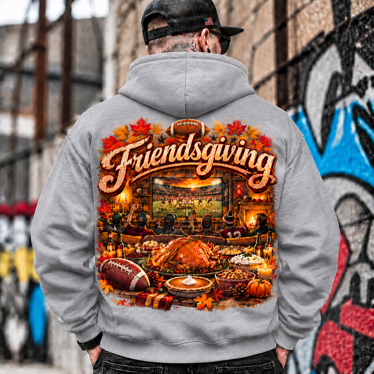 Friendsgiving Football Feast Tee