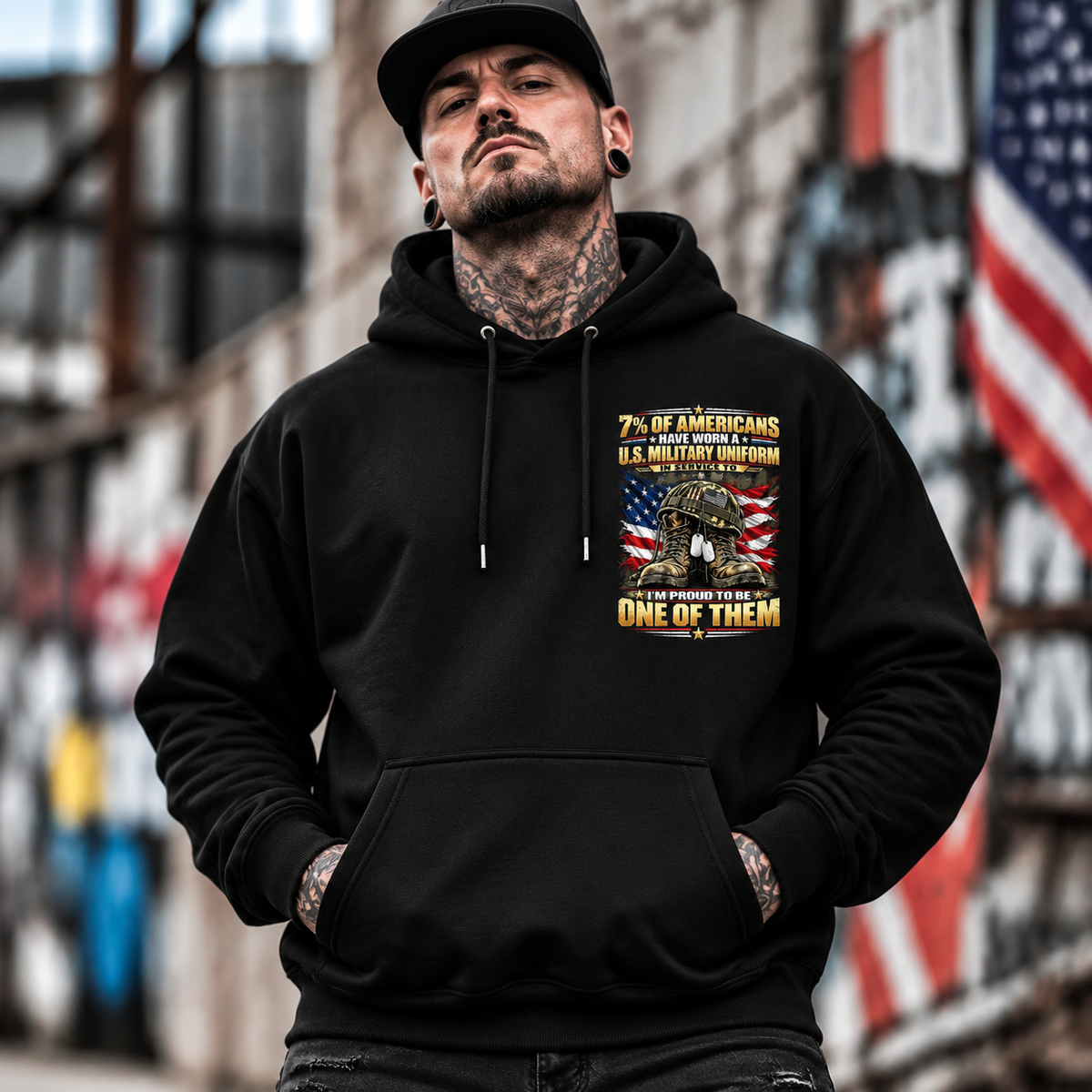 Proud American Patriotic Graphic Sweatshirt