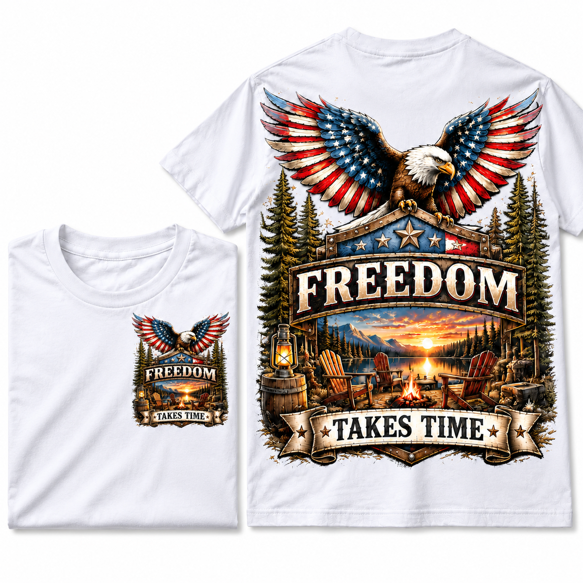 Patriotic Eagle Freedom Graphic Tee