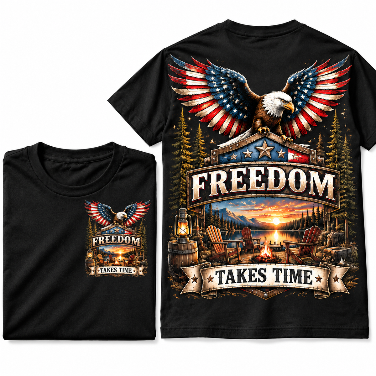 Patriotic Eagle Freedom Graphic Tee