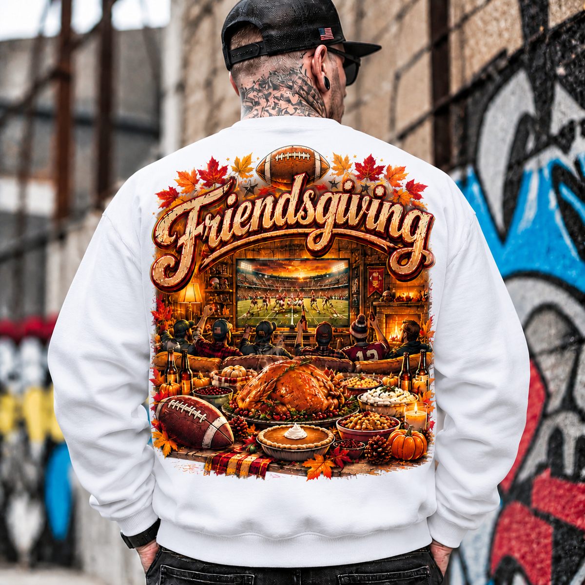 Friendsgiving Football Feast Tee