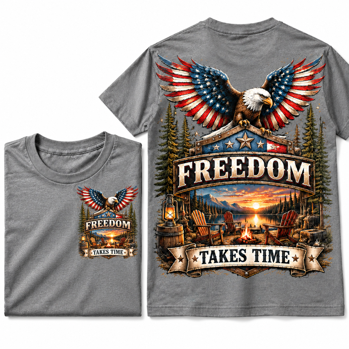 Patriotic Eagle Freedom Graphic Tee