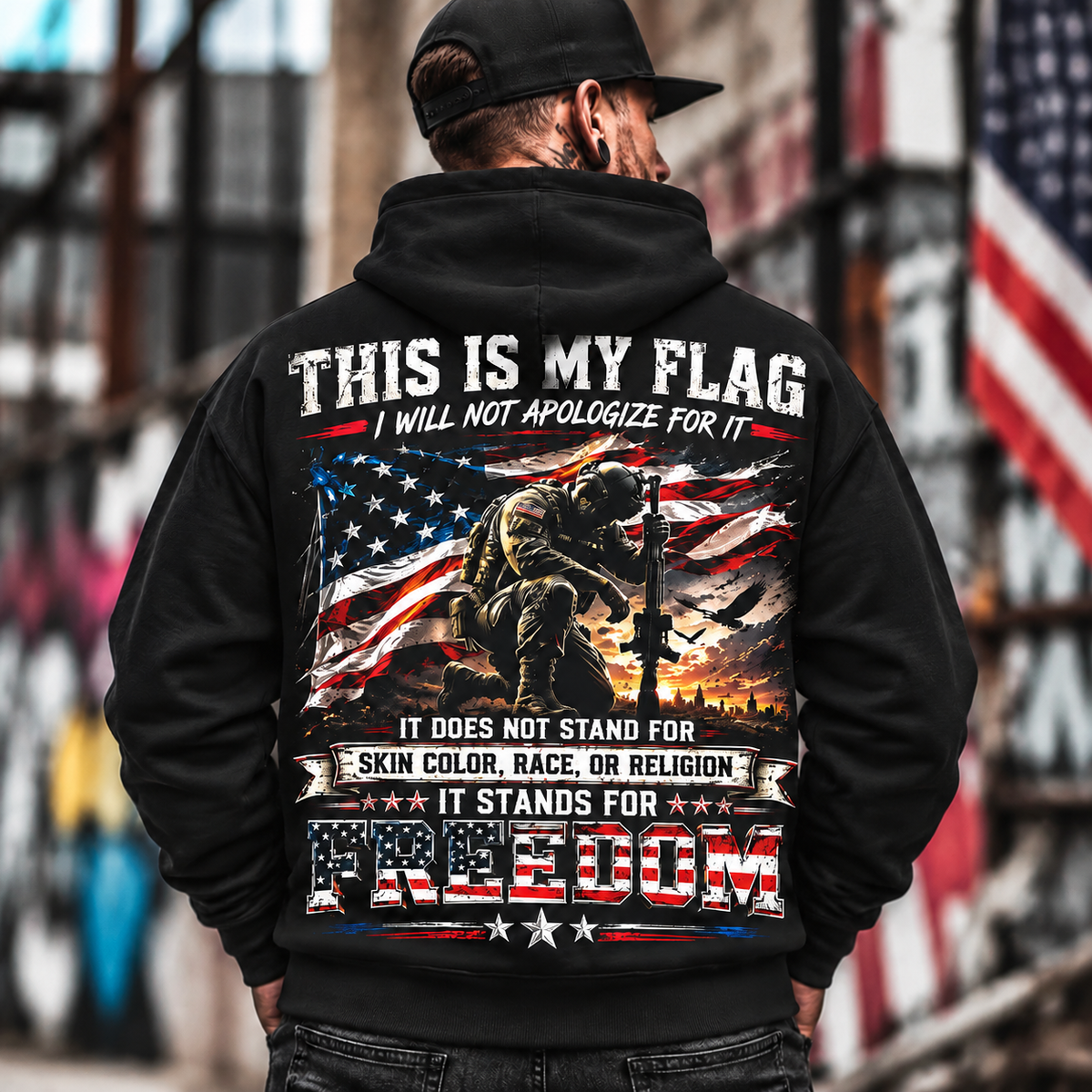 THIS IS MY FLAG – FREEDOM PATRIOTIC HOODIE