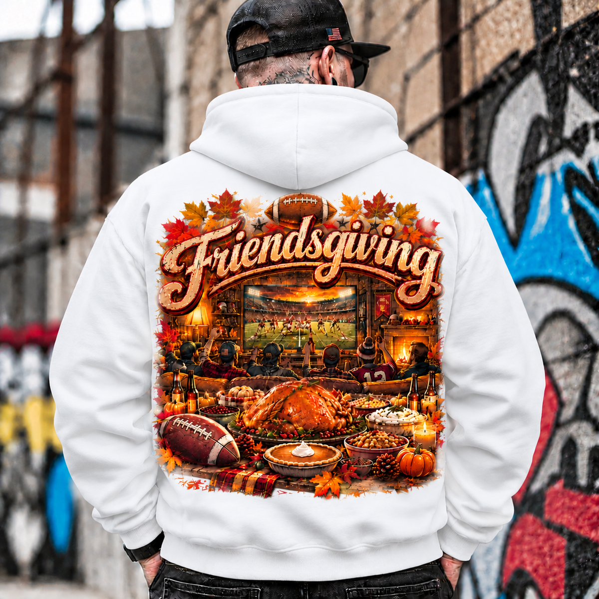 Friendsgiving Football Feast Tee
