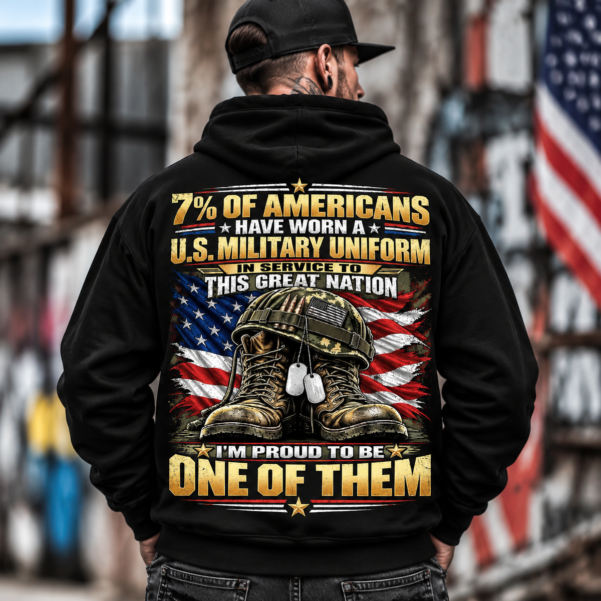 Proud American Patriotic Graphic Sweatshirt