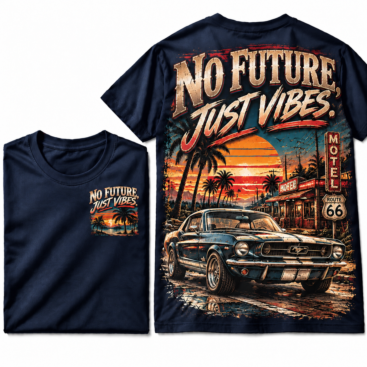 Route 66 Vintage Muscle Car Tee