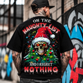 Naughty List Skull Christmas Hoodie for Men