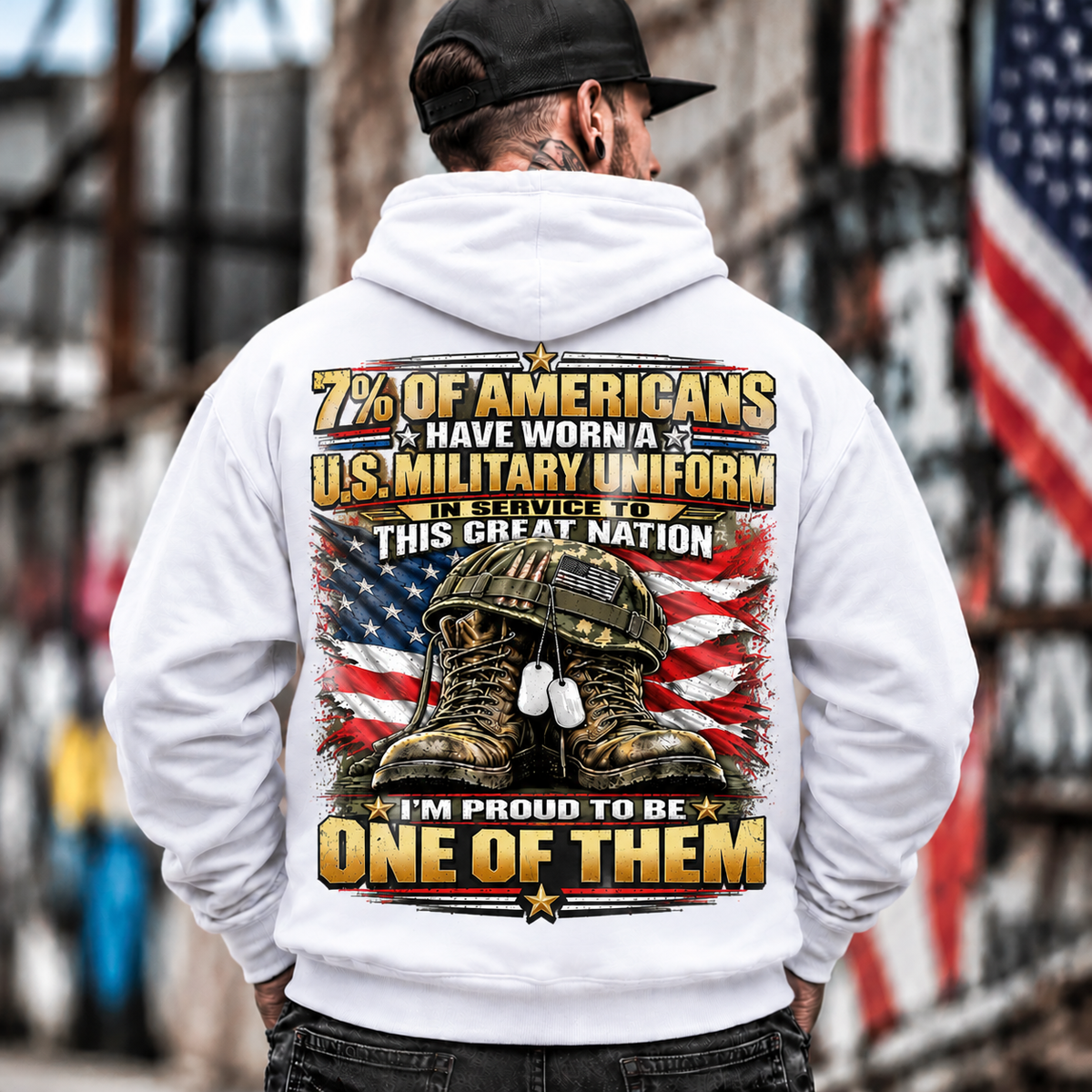 Proud American Patriotic Graphic Sweatshirt