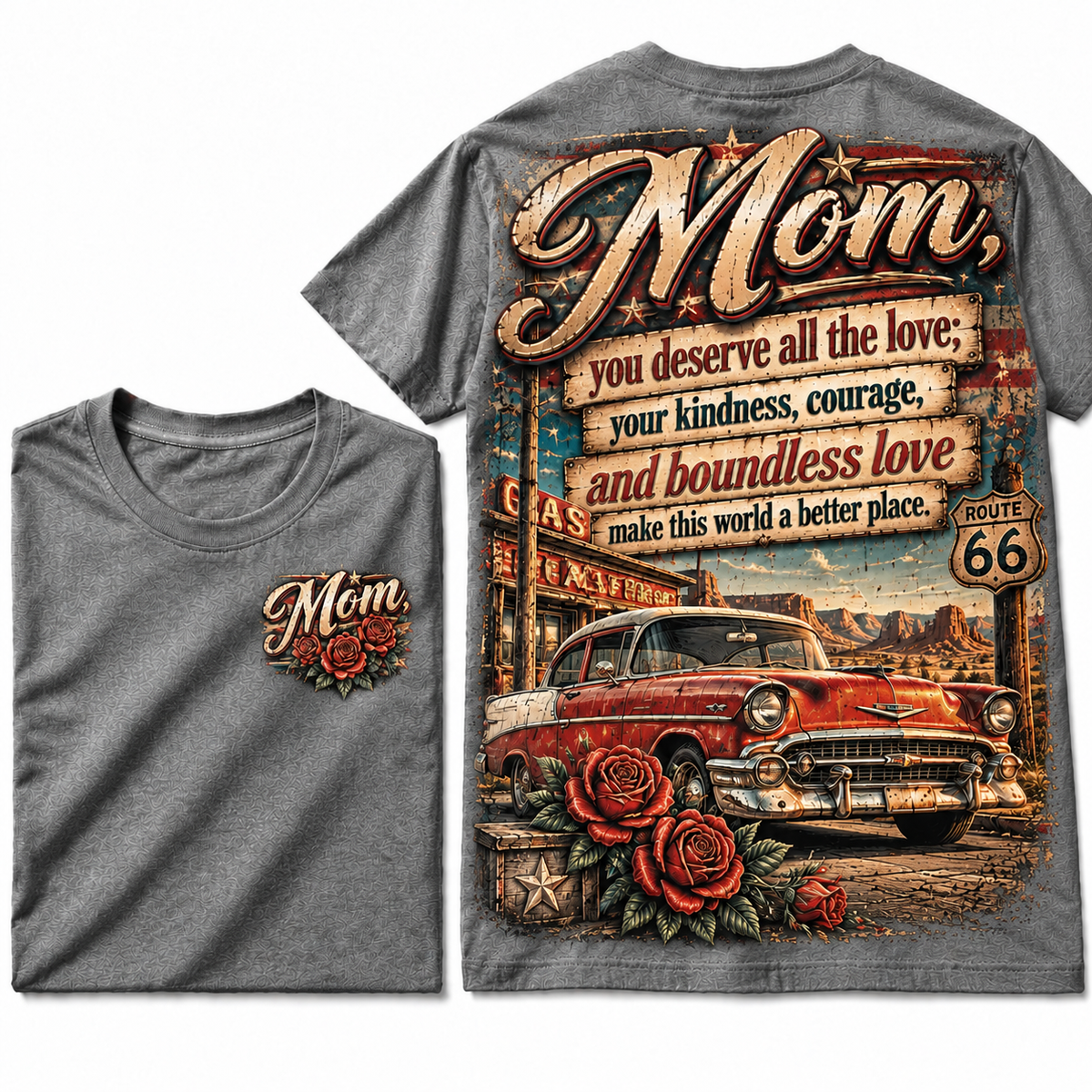 Vintage Mom Love Route 66 Tee
