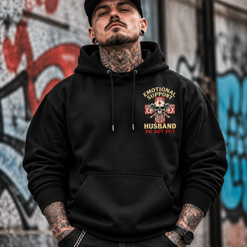 Emotional Support Husband Graphic Hoodie