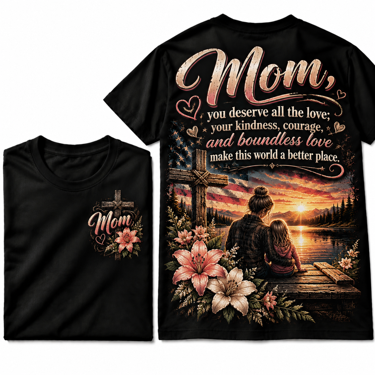 Mom's Love Vintage Graphic Tee