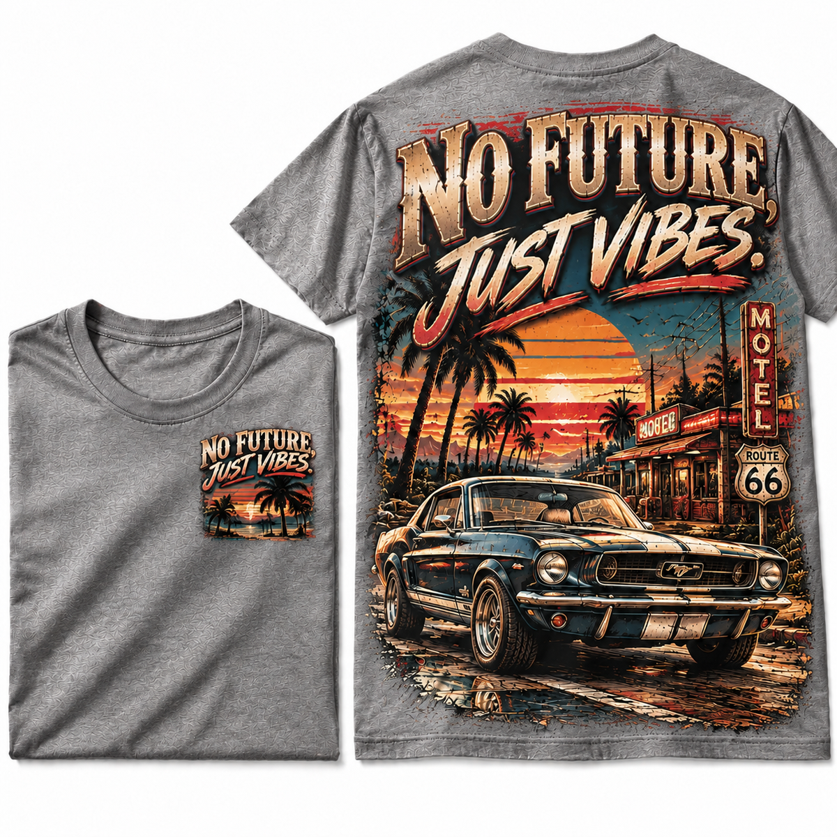 Route 66 Vintage Muscle Car Tee